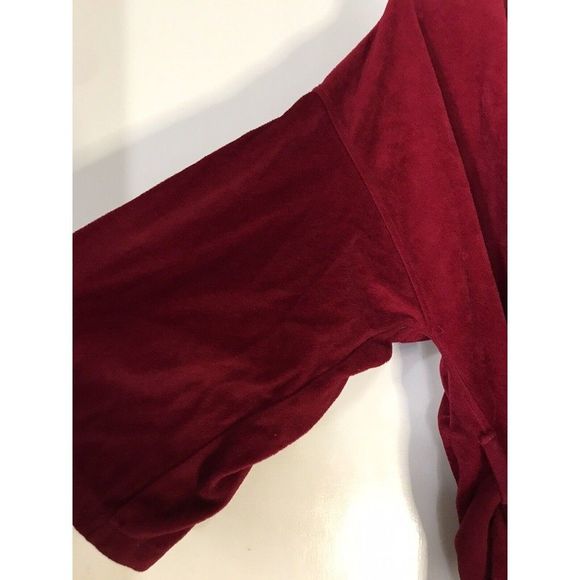 Vintage Countess Mara Bath Robe/Housecoat W Belt, Embroidered Logo, Barn Red OS - Picture 5 of 8